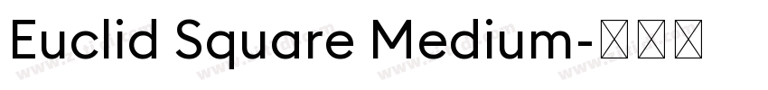 Euclid Square Medium字体转换